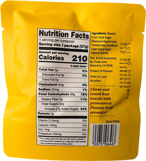 Generic 2 oz Passion Fruit Rounds Fruit Snacks