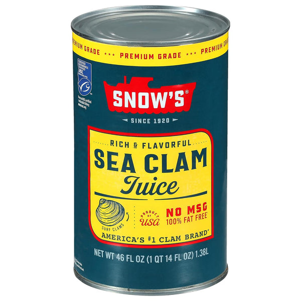 Snow's Sea Clam Juice, 46 oz Can - Premium Grade Rich &