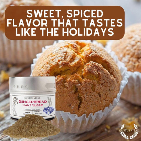 GLP-1 #91 Gingerbread Cane Sugar | Gourmet Replacement For Plain Processed Sugar | Artisanal Infused Sugar | All