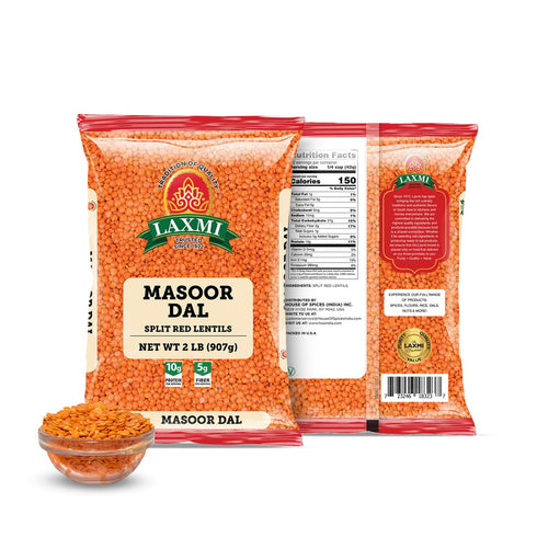 Laxmi Masoor Dal or Red Lentils, 2lbs | Pure Masoor dal lentils