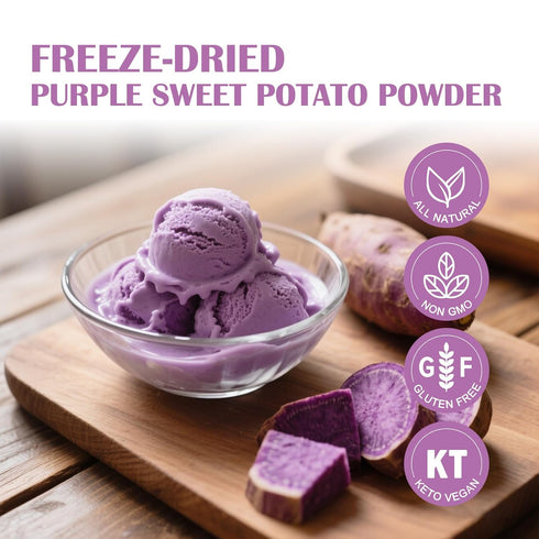 Zorvita 8.82 Oz, 250g Purple Sweet Potato Powder Natural Purple Superfood Color Powder, Vegan, Gluten-Free, Non-GMO, No