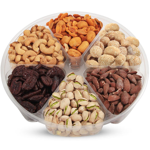 Easter Nut Gift Baskets, 26oz Mixed Nut Gift Box of 6 Sectional