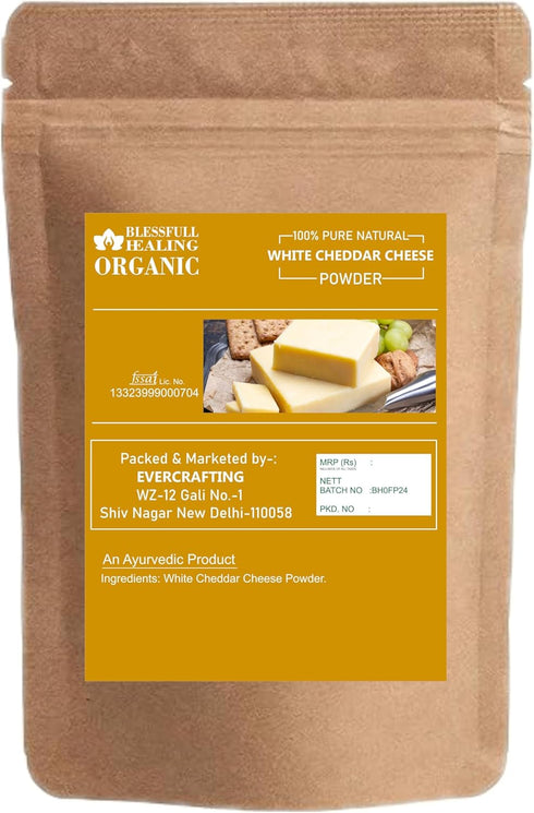 Blessfull Healing 100% 100 3.52 oz Organic White Cheddar Cheese Powder Pure Natural Gram /