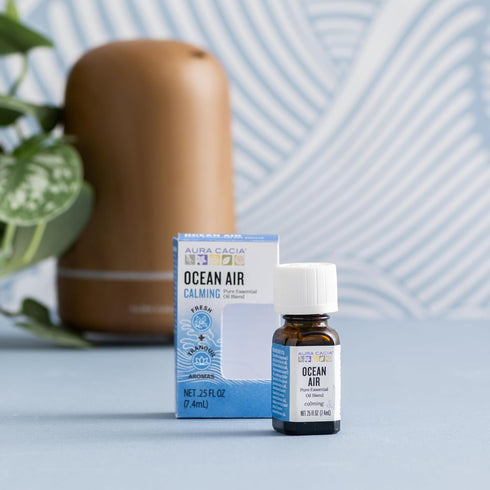 0.25 oz. Aura Cacia Ocean Air Essential Oil Blend, Boxed fl. - Light Aroma, No Synthetic Fragrances
