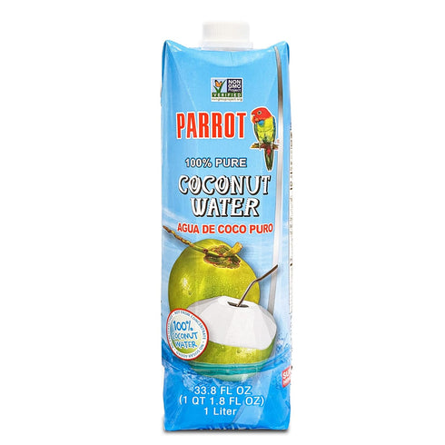 Parrot Brand 100% Pure Coconut Water 33.8 fl.oz.(Pack of 6)