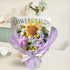 CarpNettore Crochet Flower Bouquet, Hand Knitted Flower Gift, Blessing for Wife, Purple