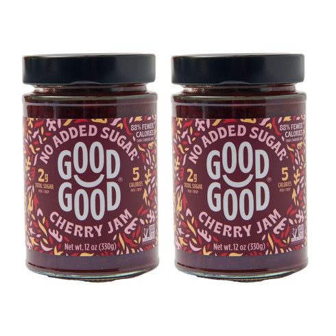 GOOD GOOD Cherry Jam - No Added Sugar - Low Calorie -