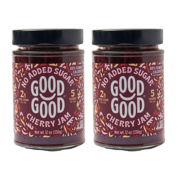 GOOD GOOD Cherry Jam - No Added Sugar - Low Calorie -