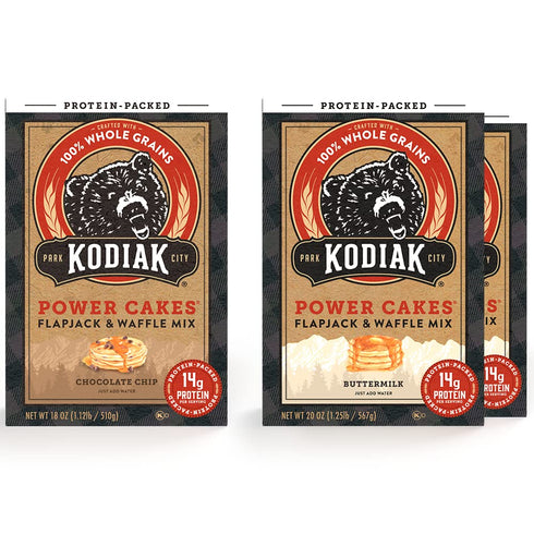 Kodiak Cakes Power Cakes Variety Pack - Protein Pancake Mix Just Add