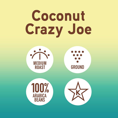 12 oz Joe Knows Coffee Coconut Crazy Joe, Bag Medium Roast Coffee