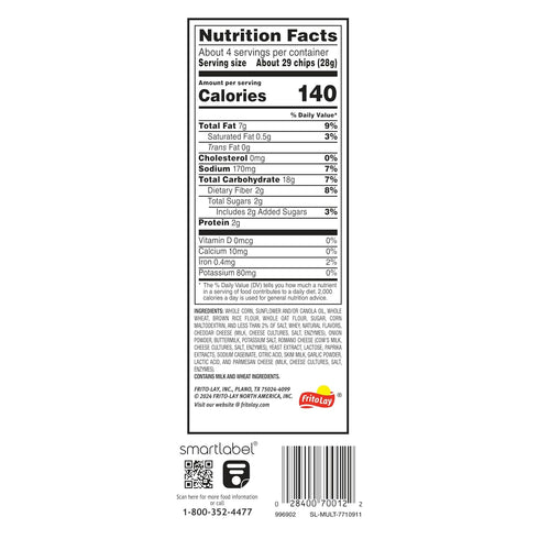 3.75 oz SunChips Minis, Harvest Cheddar Whole Grain Chips, Canister