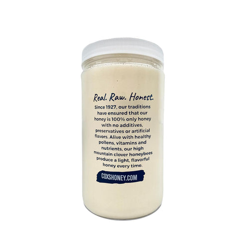 40 OZ 100% Cox's Honey - Creamed Whipped Honey Raw Unfiltered, | Pure Clover Delicious Honey - Product of the USA