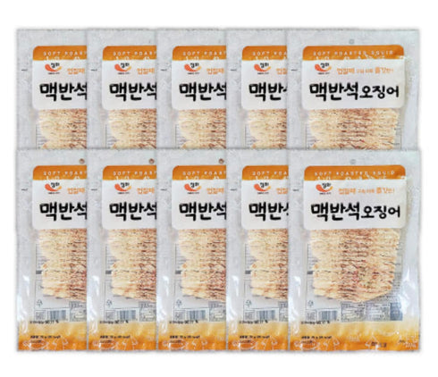 caincosmetic Korean Grilled Roasted Squid - Dried Seafood Snack with Gochujang Sauce, Savory