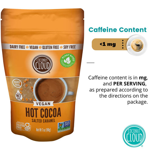 7 oz Coconut Cloud: Salted Caramel Vegan Hot Cocoa | Creamy, Dairy-Free, Delicious Chocolate Mix (Made in Colorado