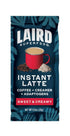 15pk Laird Superfood Instant Latte Sweet & Creamy, Non-Dairy, Superfood Creamer, Gluten Free, Non-GMO, Vegan, Sachets