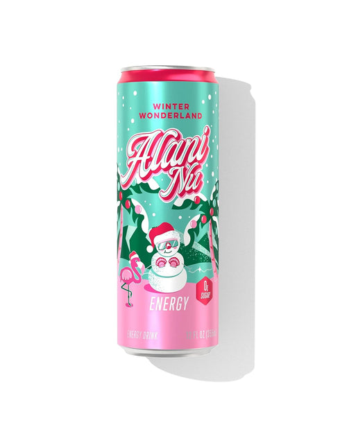 Generic 12 Oz (Pack 12) Alani Winter Wonderland Energy Drinks, sugar free, low calorie energy drinks, Fl Cans