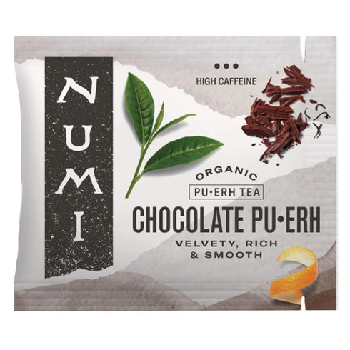 Numi Organic Chocolate Pu-erh Tea, 100 Tea Bags, Aged Yunnan Pu-erh Black