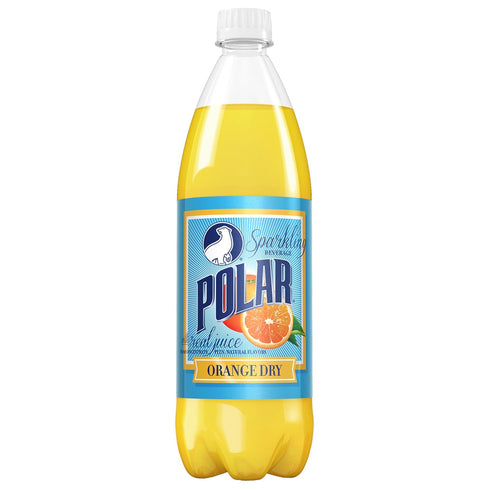 Polar Beverages Dry Juice, Orange, 33.8 Fluid Ounce (Pack of 12)