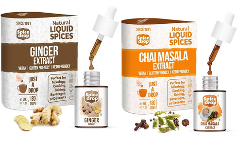 Spice Drop Spicy Tea Combo ( Natural Extract of Ginger and Chai