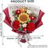 Uanqfegy Knitted Crochet Flower Bouquet Purple Long-Lasting Roses & Tulips for Birthday Mother Teacher Home Decor, Red