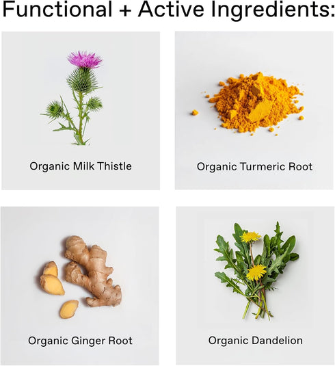 Immunity 2 oz (Pack 12) +GNGR Liver Cleanse Detox & Repair, Cold-Pressed Ginger Shot with Organic Milk Thistle