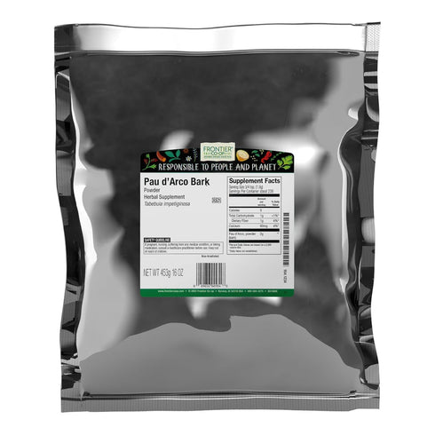 Frontier Co-op PAU d'Arco Bark Powder, Ground, Natural Herb for PAU d'Arco