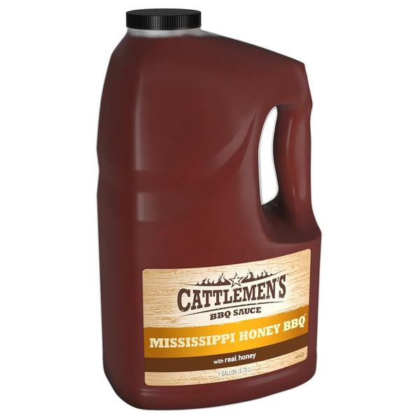 Cattlemen's Mississippi Honey BBQ Sauce, 1 gal, Bulk Container for Dipping and Barbecue