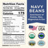 1 lb Organic Navy Beans - Non-GMO, USDA Organic, Tested Clean Certified, Vegan - Rich in Fiber & Protein for Soups