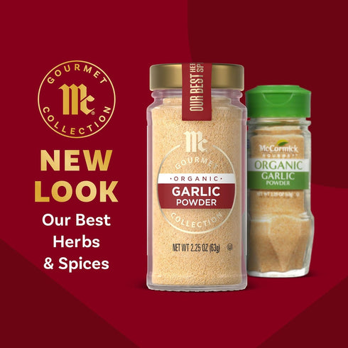 2.25 Oz McCormick Gourmet Organic Garlic Powder
