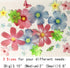 Set of 27 Mixed Size & Colour Edible Flowers & Butterflies Cupcake Toppers Wedding Cake Decoration