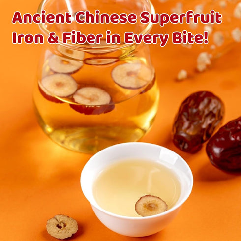 WJDDMGO 1.1lb/500g oz Pure Jujube Product, Dried Red Dates Slices, Pitted Seedless Sweet Crispy Dates, for Brewing Tea