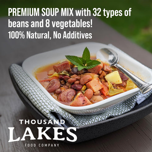 32 8 5 100+ Thousand Lakes Bean and Vegetable Dry Soup Mix - Bulk - pounds | Low Sodium | No Fat | High Fiber |