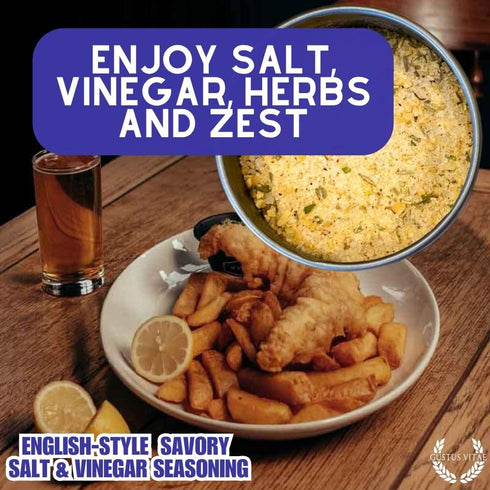 GLP-1 English-Style Savory Salt & Vinegar Seasoning | Gourmet Spice Mix | All Natural, Non GMO | Hand Made, Small Batch