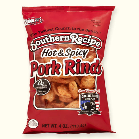 Southern Recipe Pork Rinds, Hot & Spicy, 1.75 oz (12-Pack) High Protein,
