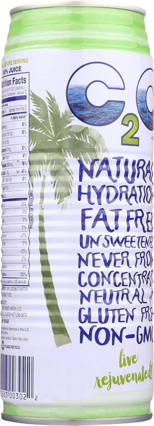 C2O 17.5 Pure Coconut Water with Pulp, Fluid Ounce