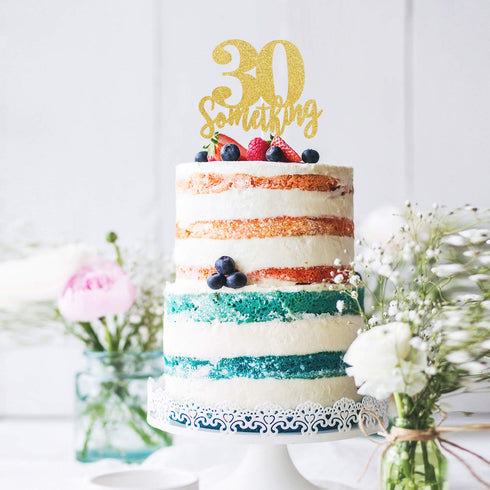 30 Something Cake Topper, Happy 30th Birthday Sign, Dirty 30 Cake Topper, Hello 30 Party Decorations