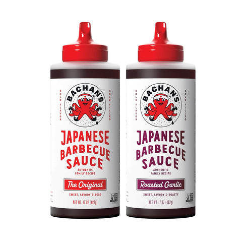 Bachan's Japanese Barbecue Sauce 2 Pack - 1 Original, 1 Roasted Garlic