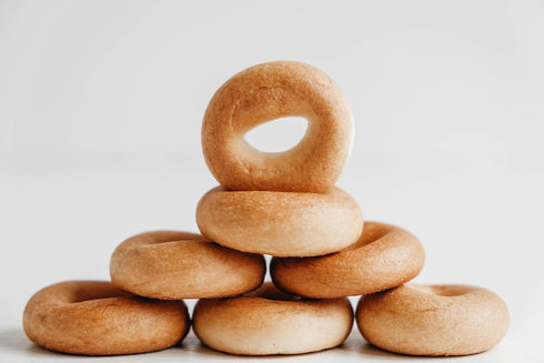 RawJoy Pack 12 Fresh New York Plain Bagel by | Delicious Fresh Plain