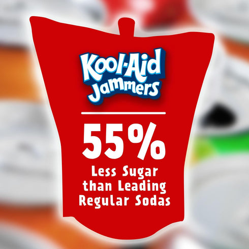 Jammers 0% Pack, 30 6 oz Kool-Aid Tropical Punch, Grape & Cherry Flavored Juice Drink Variety ct Box, fl Pouches