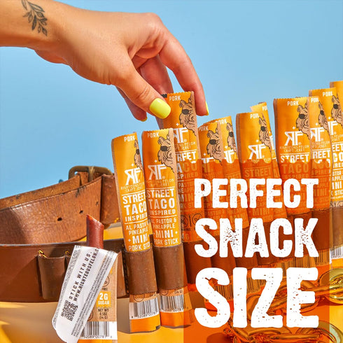 100% 24 Count Righteous Felon Mini Meat Sticks | Pork Sticks | Keto, Gluten Free, Low Sugar, High Protein Snacks |