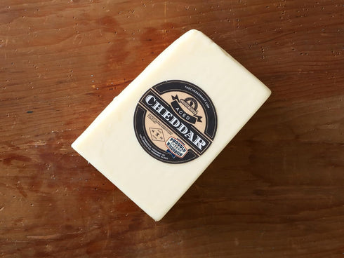 1-Year 2.5 lb Wisconsin Cheese Mart Aged Sharp White Cheddar Cheese | Half Loaf | Rich, Sharp & Creamy Wisconsin White