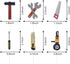 MEFENG 18pcs Mechanic Cupcake Toppers, Tools Dessert Toppers, Silver/Grey Birthday Party Supplies
