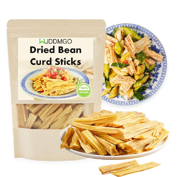 WJDDMGO Yuba Tofu Skin, 180g/6.34oz Dried Bean Curd Sticks, Asian Handmade Dried Beancurd