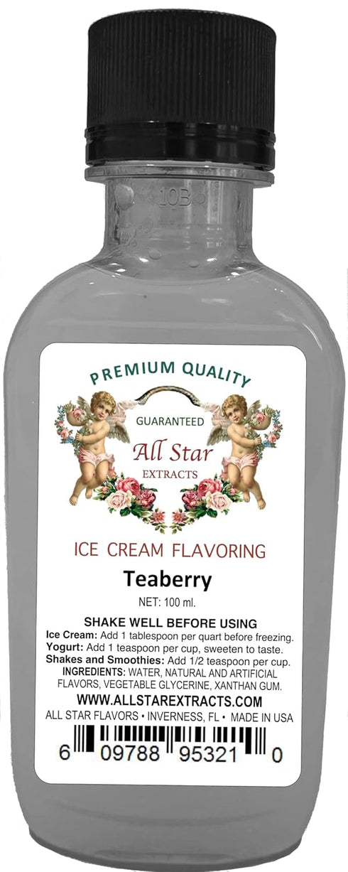 All Star Extracts Teaberry Ice Cream Flavoring (100 ml, Teaberry Ice Cream Flavoring)