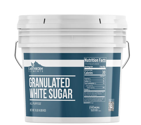 Earthborn Elements Granulated White Sugar 1 Gallon Bucket, Baking and Kitchen Staple,