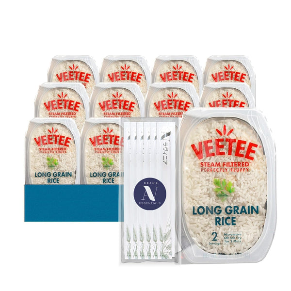 Veetee - Lavinia Essentials Bundle: 12-Pack Long Grain Rice Steam Filtered 10.6