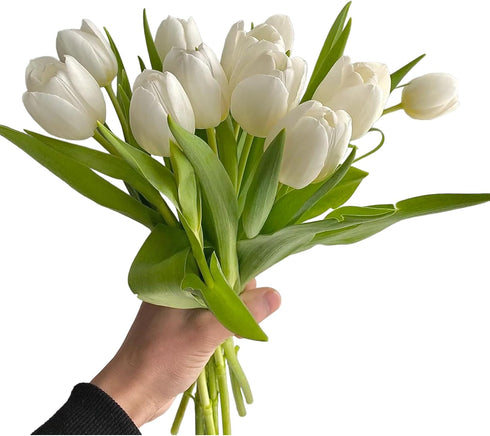 20 Next day delivery White Tulips Fresh Cut Flowers Wheat Field Bouquet Gifts for home decoration birthdays friendship