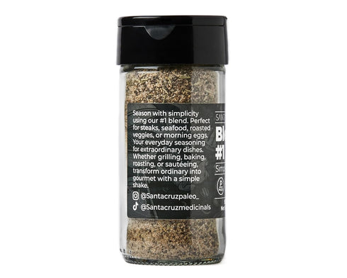 Santa Cruz Paleo Seasoning (Blend #1), Gluten Free, Keto, Sugar Free, Garlic, Sea Salt, Rosemary, Black Pepper Spice