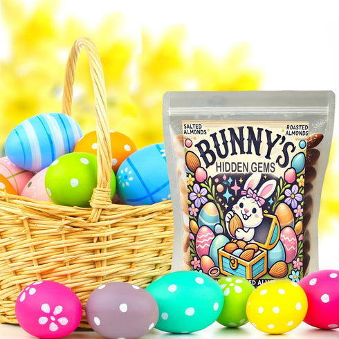 Pack Bunnys Hidden Gems Gourmet Salted Roasted Almonds | Premium Snack Perfect for Easter, Gifting, or Everyday