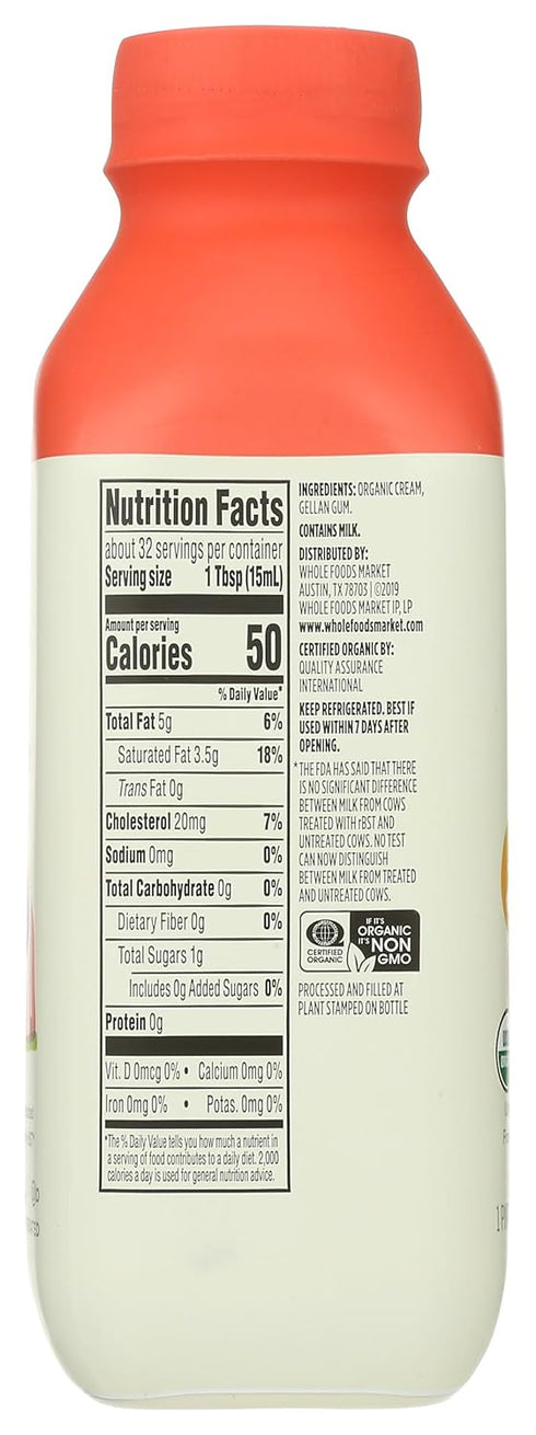 365 by Whole Foods Market 1 Organic Heavy Cream, PT